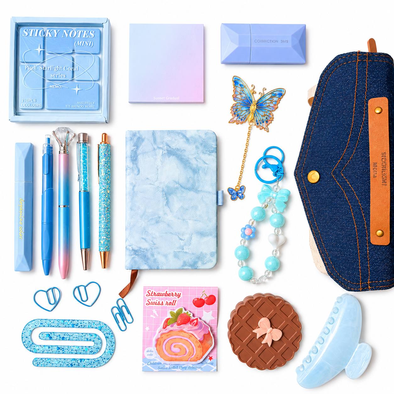 Blue Aesthetic Stationery Gift Set