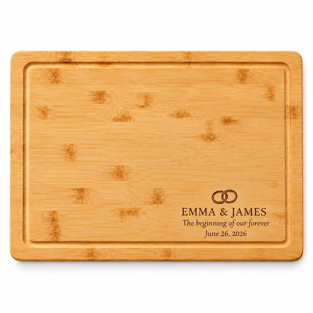 Personalized Wedding Bamboo Cutting Board