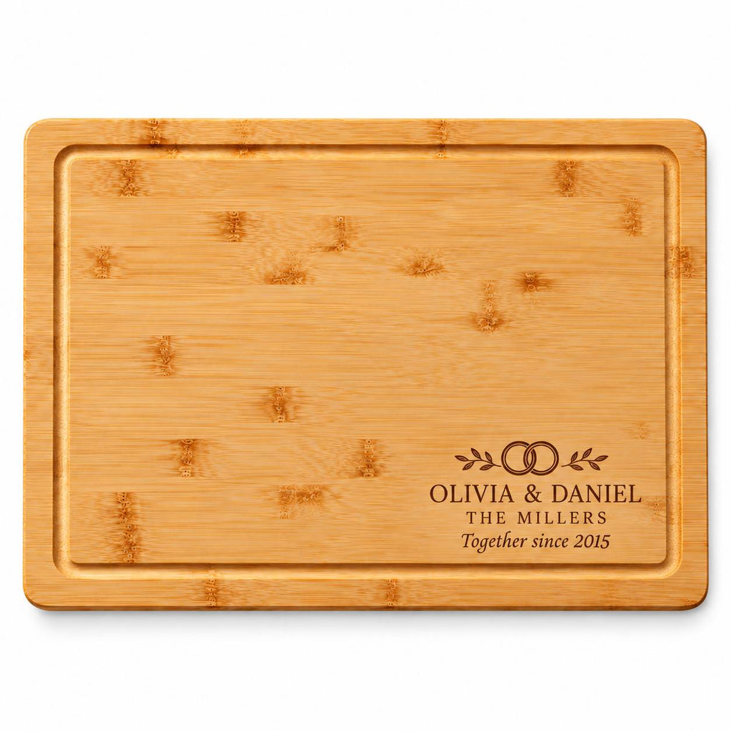 Personalized Anniversary Bamboo Cutting Board