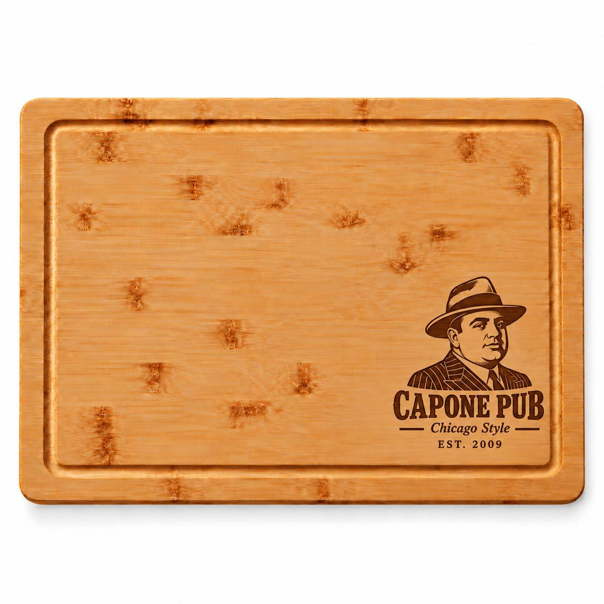 Personalized Pub Logo Bamboo Serving Board