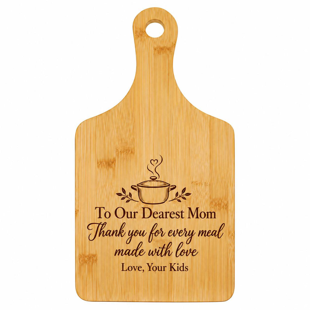 Personalized Bamboo Cutting Board for Mom – Gift from Kids