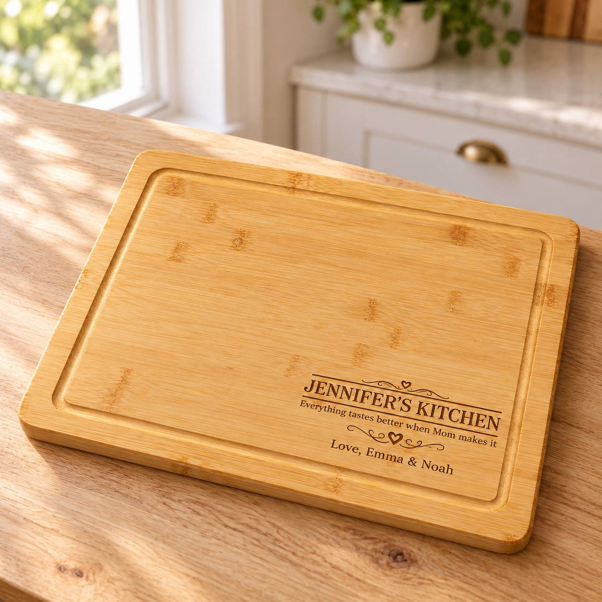 Personalized Mother’s Day Bamboo Cutting Board