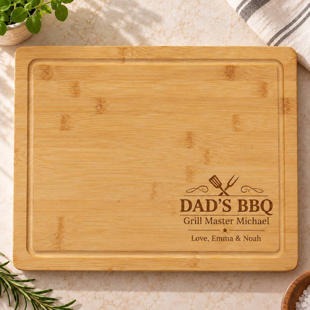 Personalized Father’s Day BBQ Cutting Board