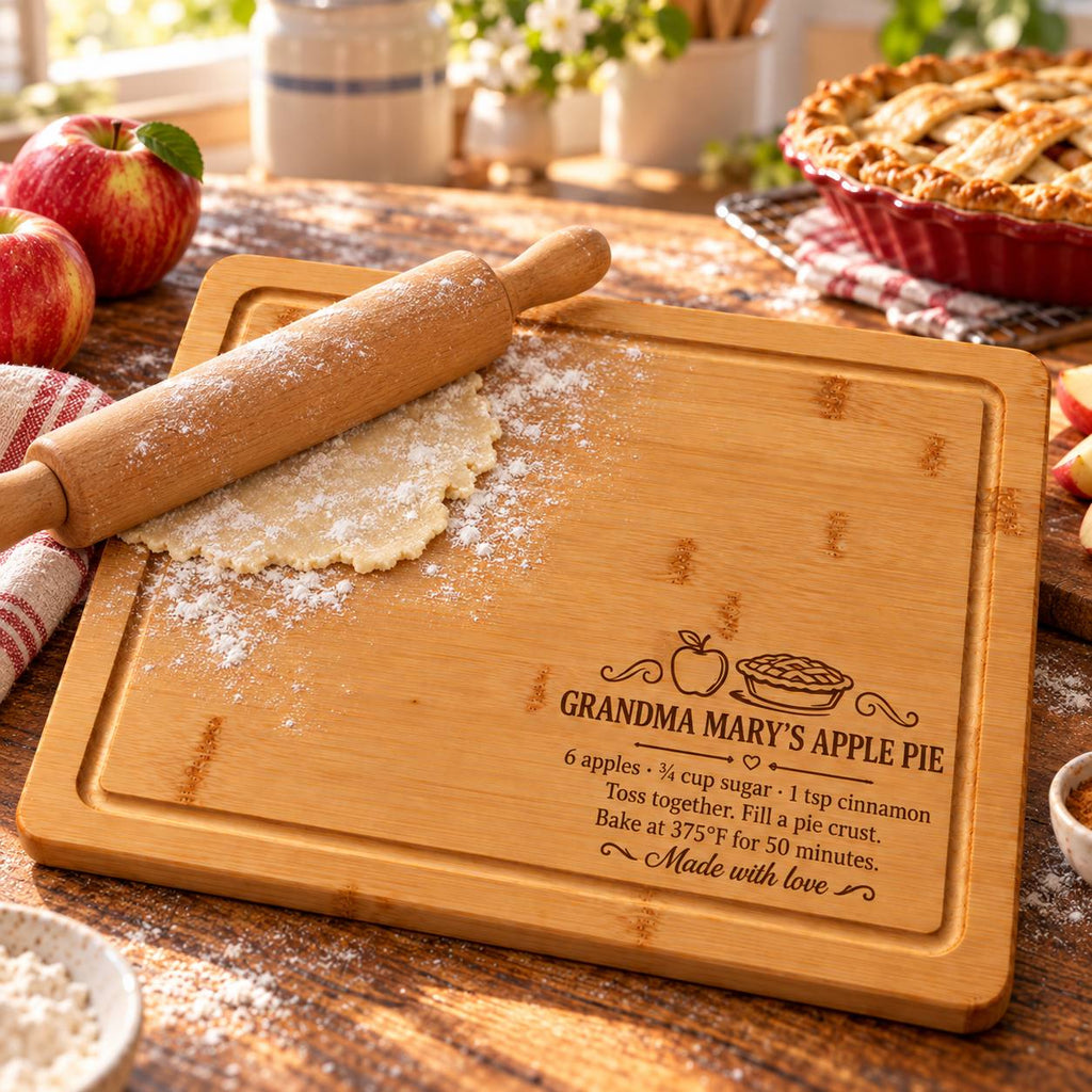 Personalized Grandma’s Apple Pie Recipe Cutting Board