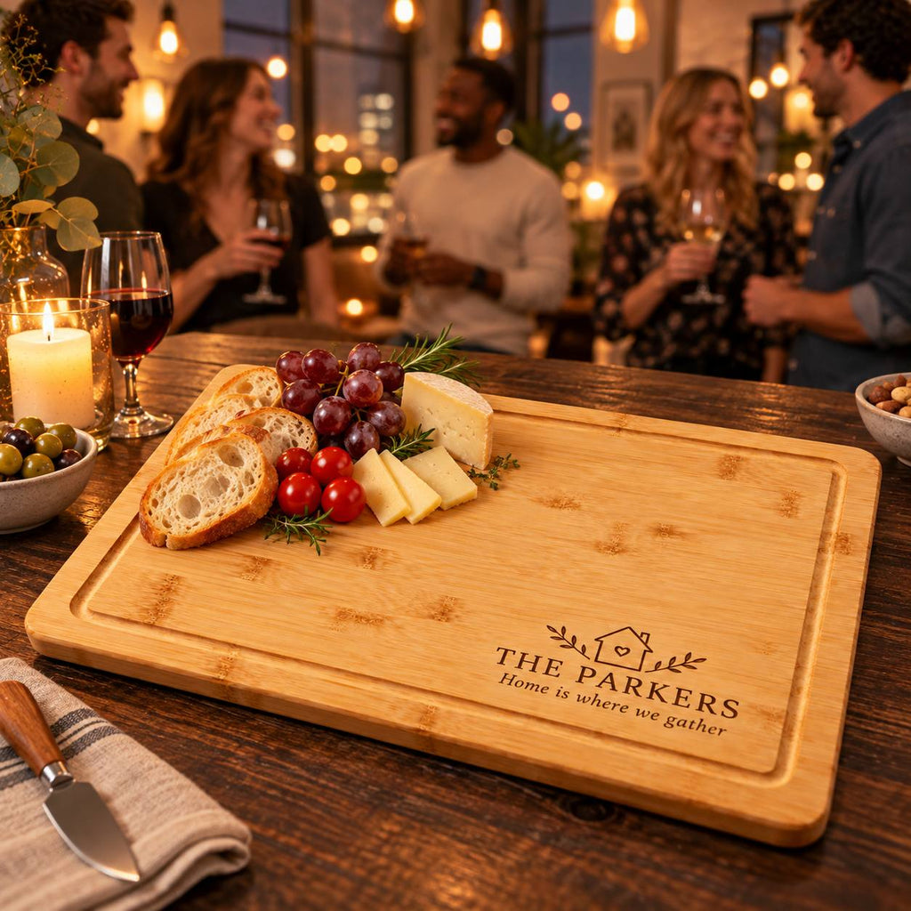 Personalized Housewarming Bamboo Cutting Board