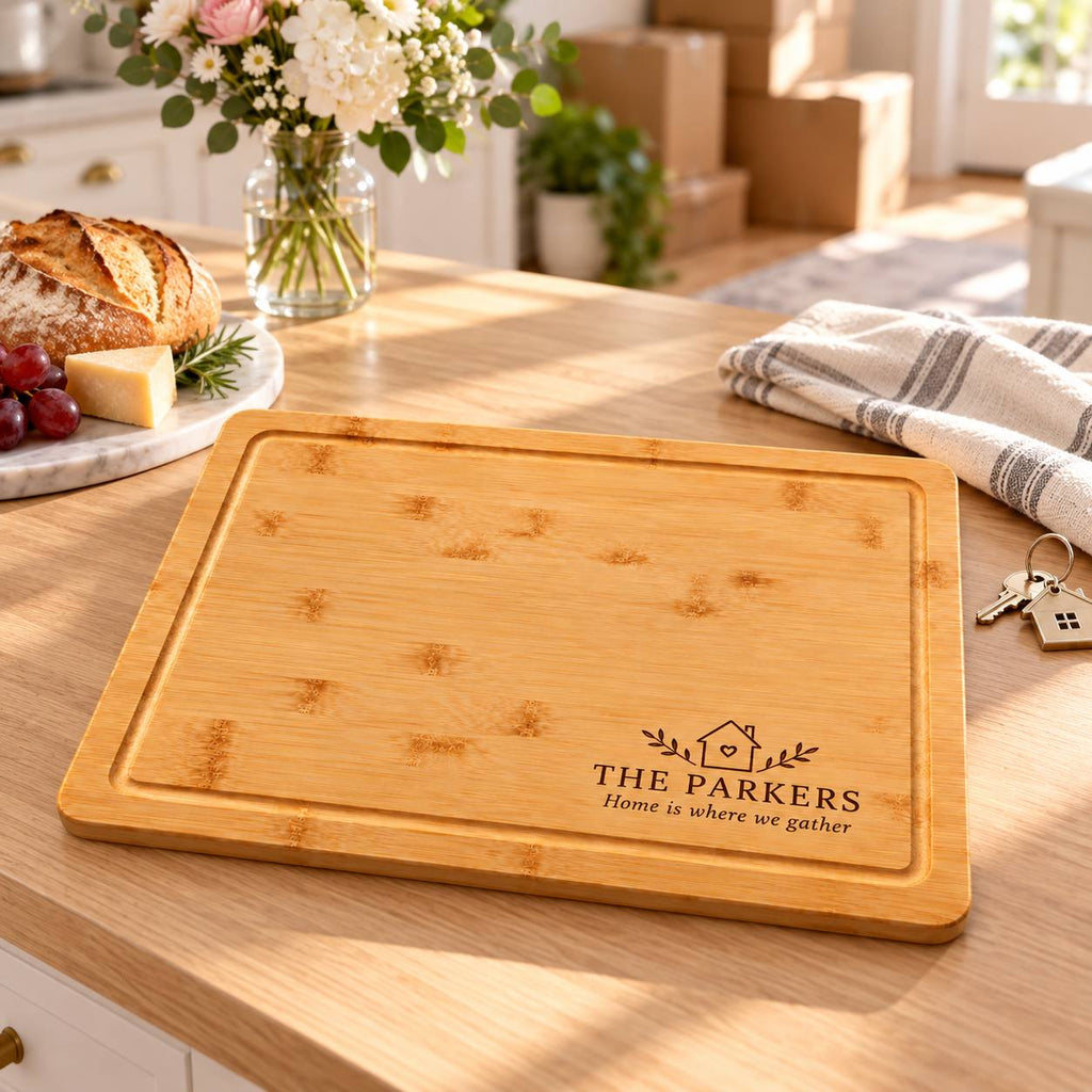 Personalized Housewarming Bamboo Cutting Board