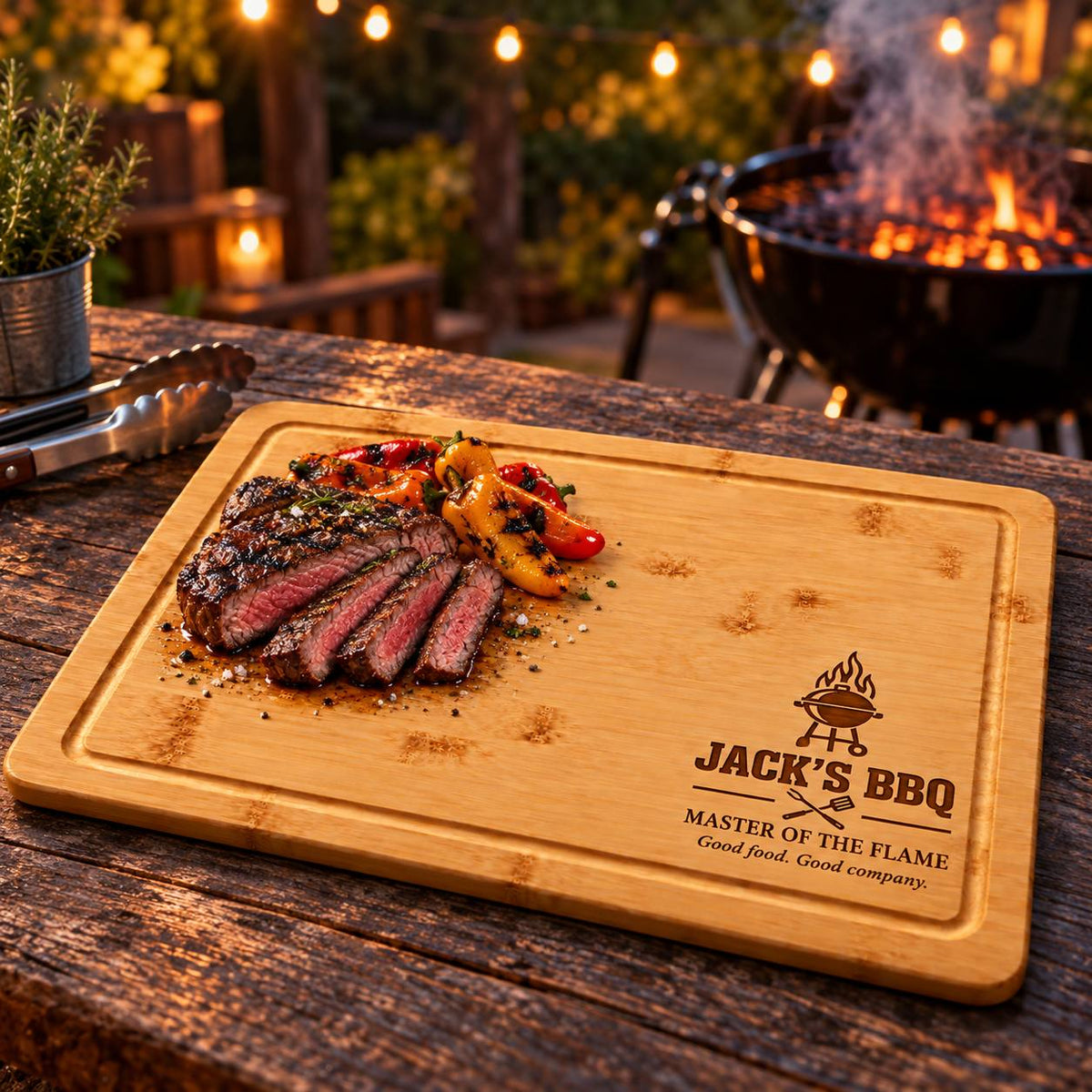 Personalized BBQ Cutting Board for Grill Master