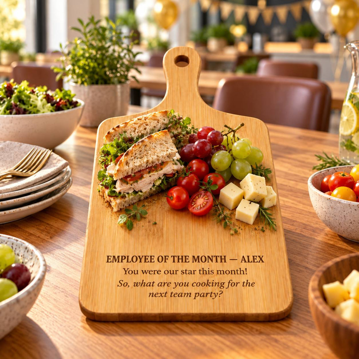Personalized Employee of the Month Cutting Board – Funny Team Appreciation Gift