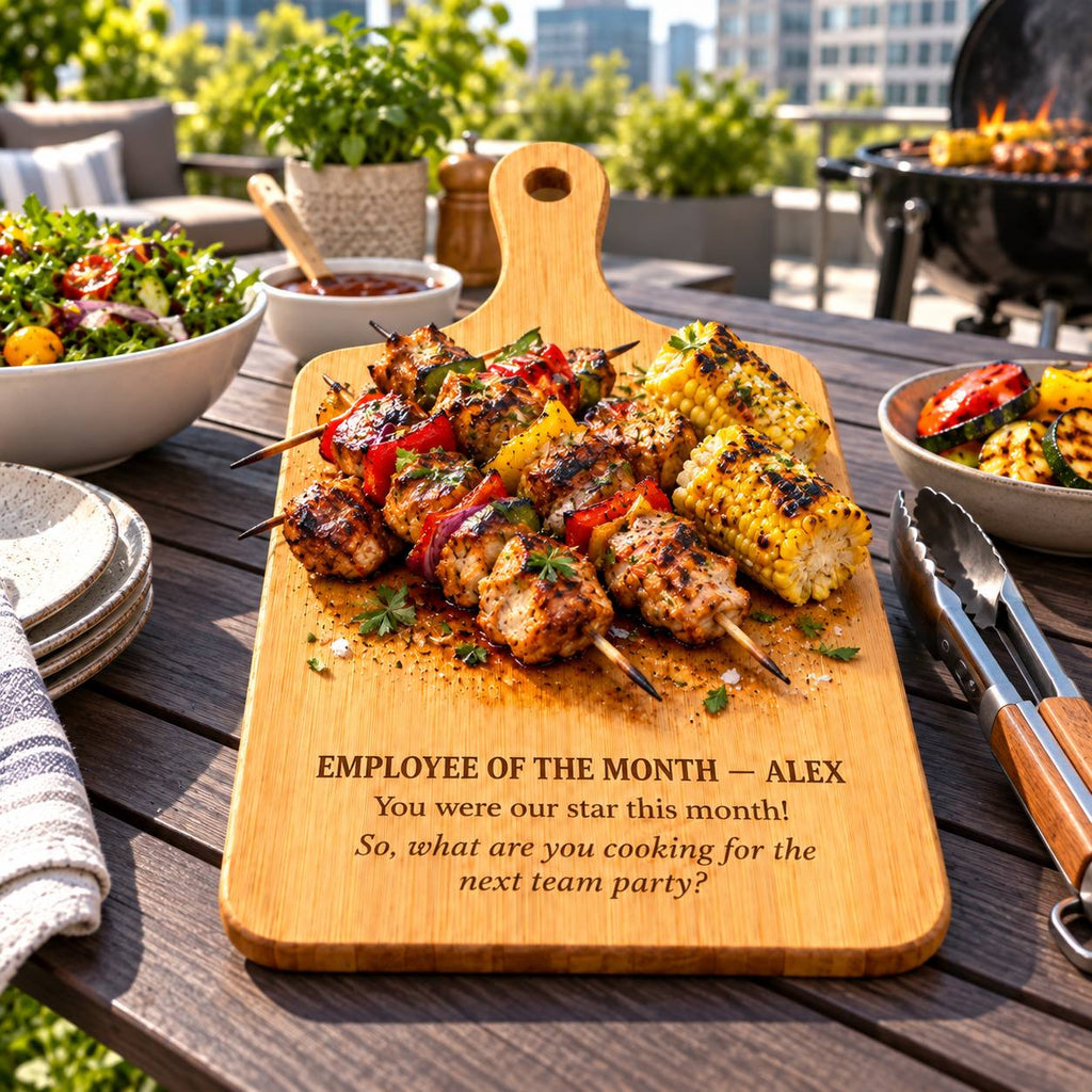 Personalized Employee of the Month Cutting Board – Funny Team Appreciation Gift