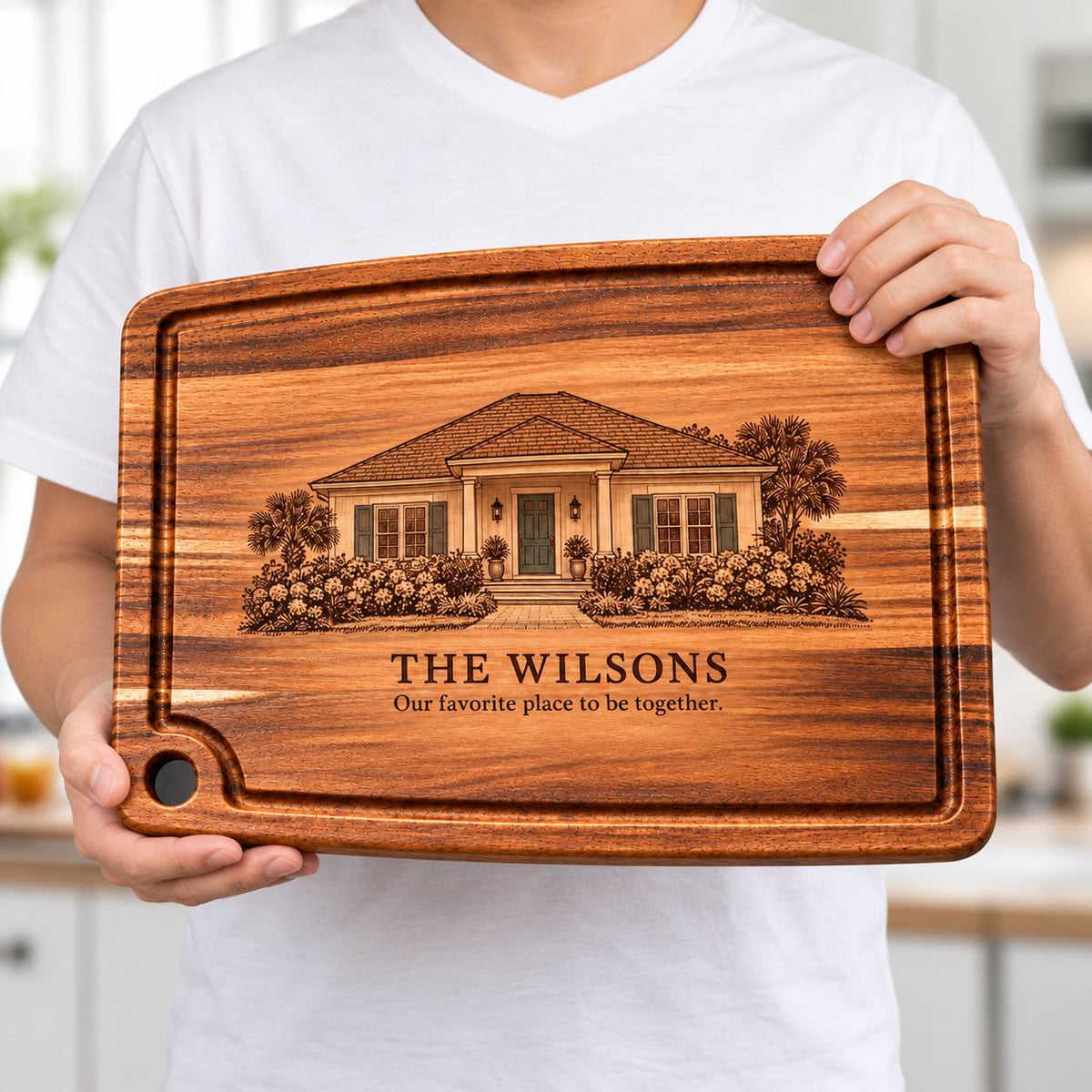 Personalized First Home Cutting Board – Custom Housewarming Gift