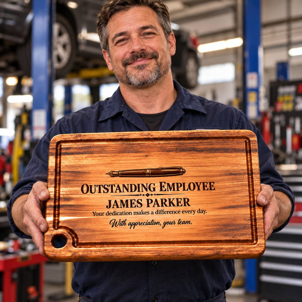 Personalized Outstanding Employee Cutting Board – Custom Employee Appreciation Gift