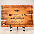 Personalized Best Boss Cutting Board – Custom Gift from the Team