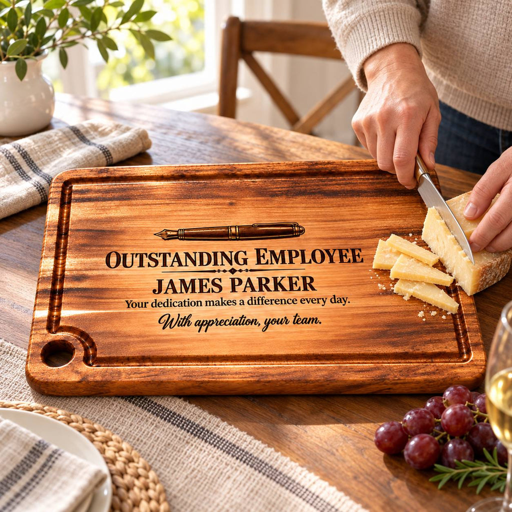 Personalized Outstanding Employee Cutting Board – Custom Employee Appreciation Gift