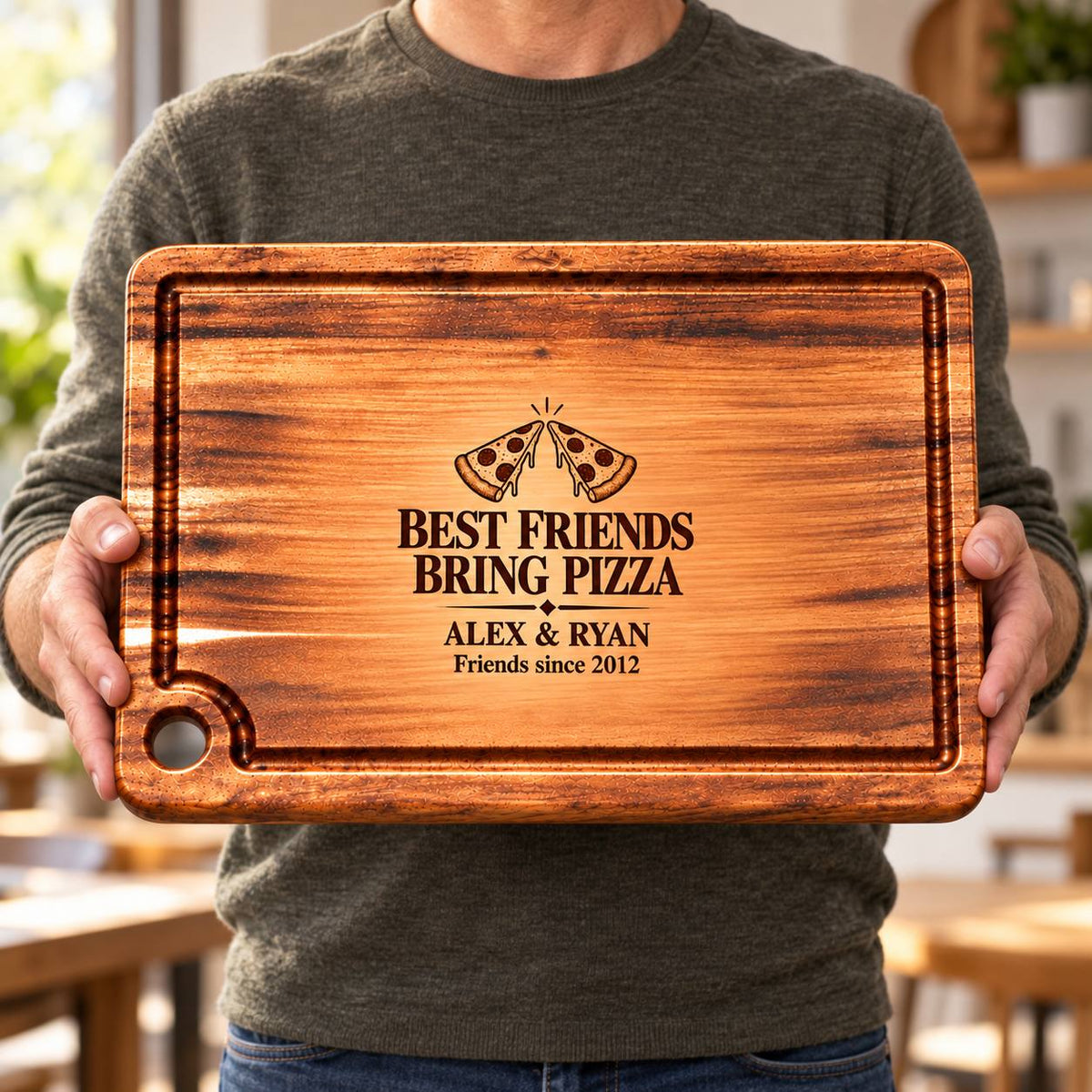 Personalized Best Friends Cutting Board – Custom Friendship Gift