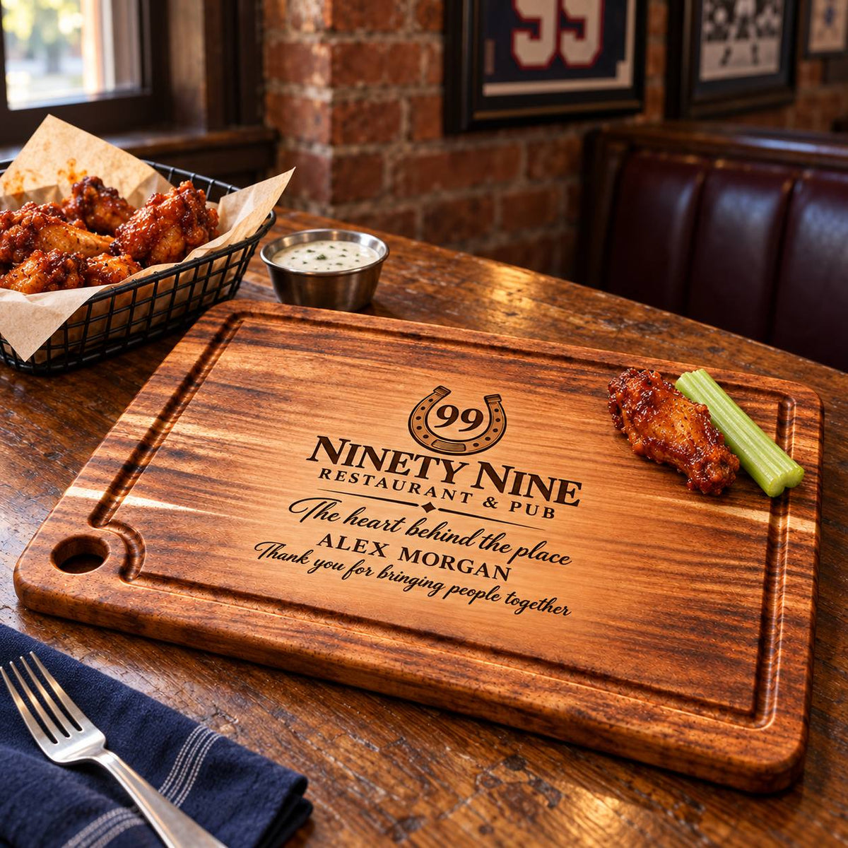 Personalized Ninety Nine Pub Cutting Board – Custom Gift for a Restaurant OwnerPersonalized Ninety Nine Pub Cutting Board – Custom Gift for a Restaurant Owner