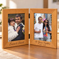 Personalized Anniversary Double Photo Frame – Then & Now Wedding Gift
