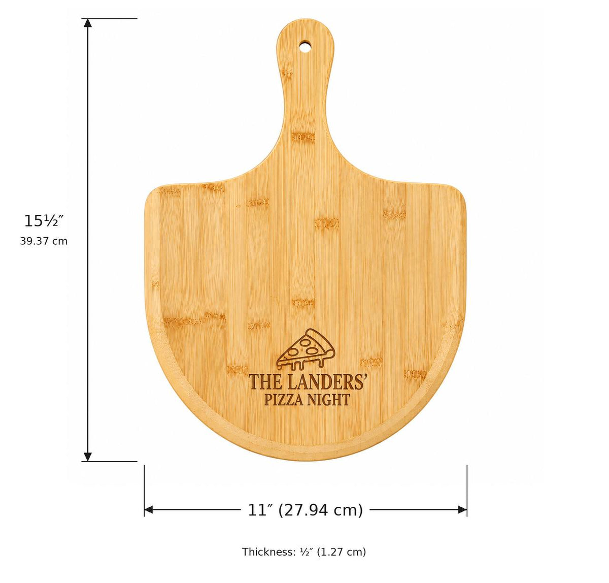 Personalized Family Pizza Board – Custom Bamboo Pizza Night Gift