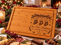 Personalized First Christmas as a Family of Three Cutting Board – Custom New Parents Christmas Gift