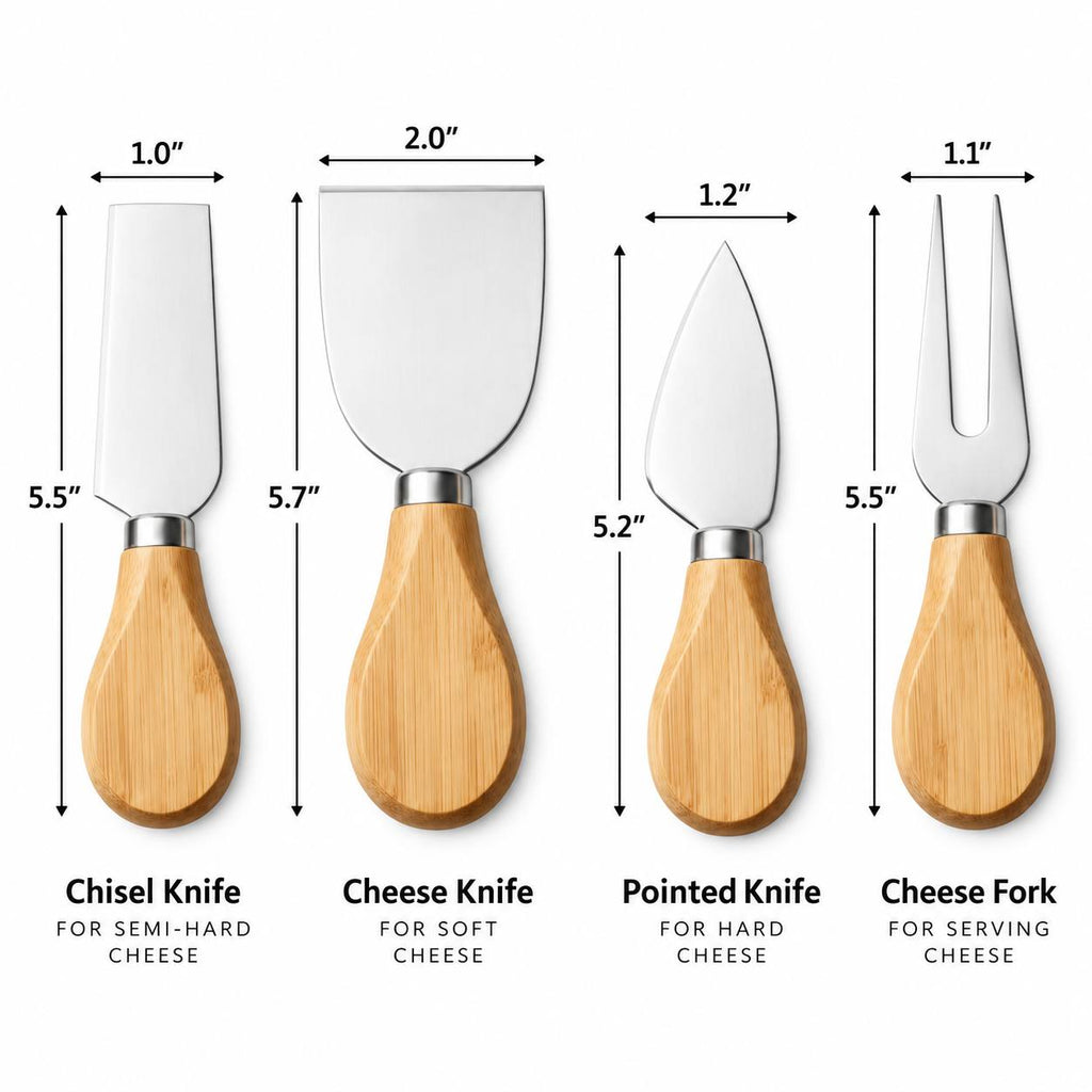 Personalized Family Cheese Board Set – Custom Engraved Bamboo Charcuterie Board Gift