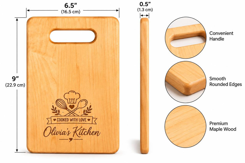 Personalized Maple Cutting Board – Custom Engraved Gift for Cooking Lovers