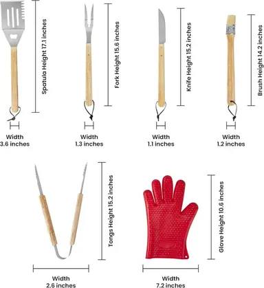 Personalized Christmas BBQ Grill Tool Set – Custom Engraved Wooden Case Gift