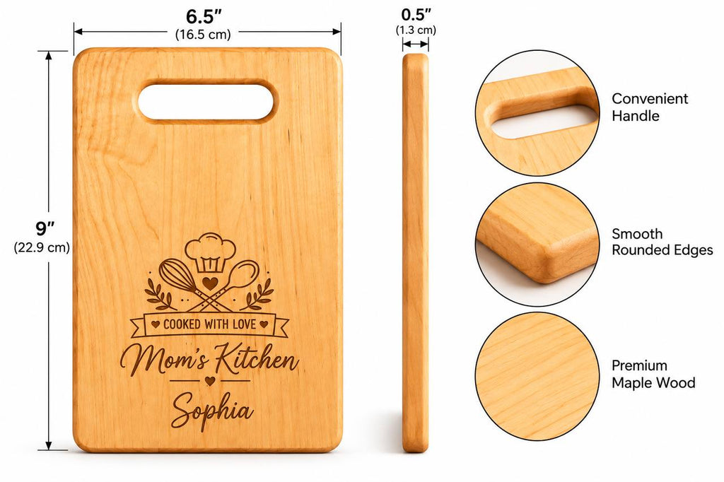 Personalized Maple Cutting Board for Mom – Custom Engraved Mother’s Day Gift