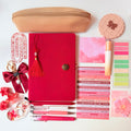 Stationery set red 🌸
