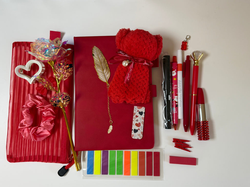 Premium bookish bundle “Red elegant set”