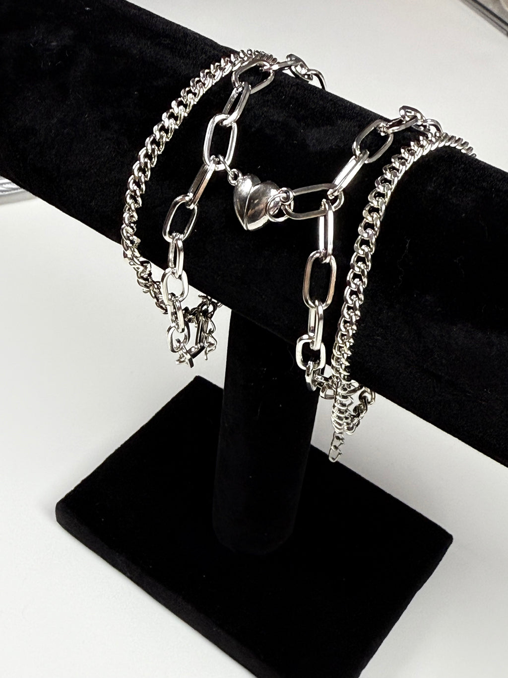 Silver magnetic bracelet