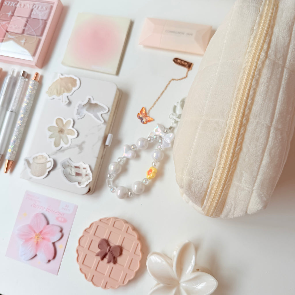 White & Blush Aesthetic Stationery Gift Set
