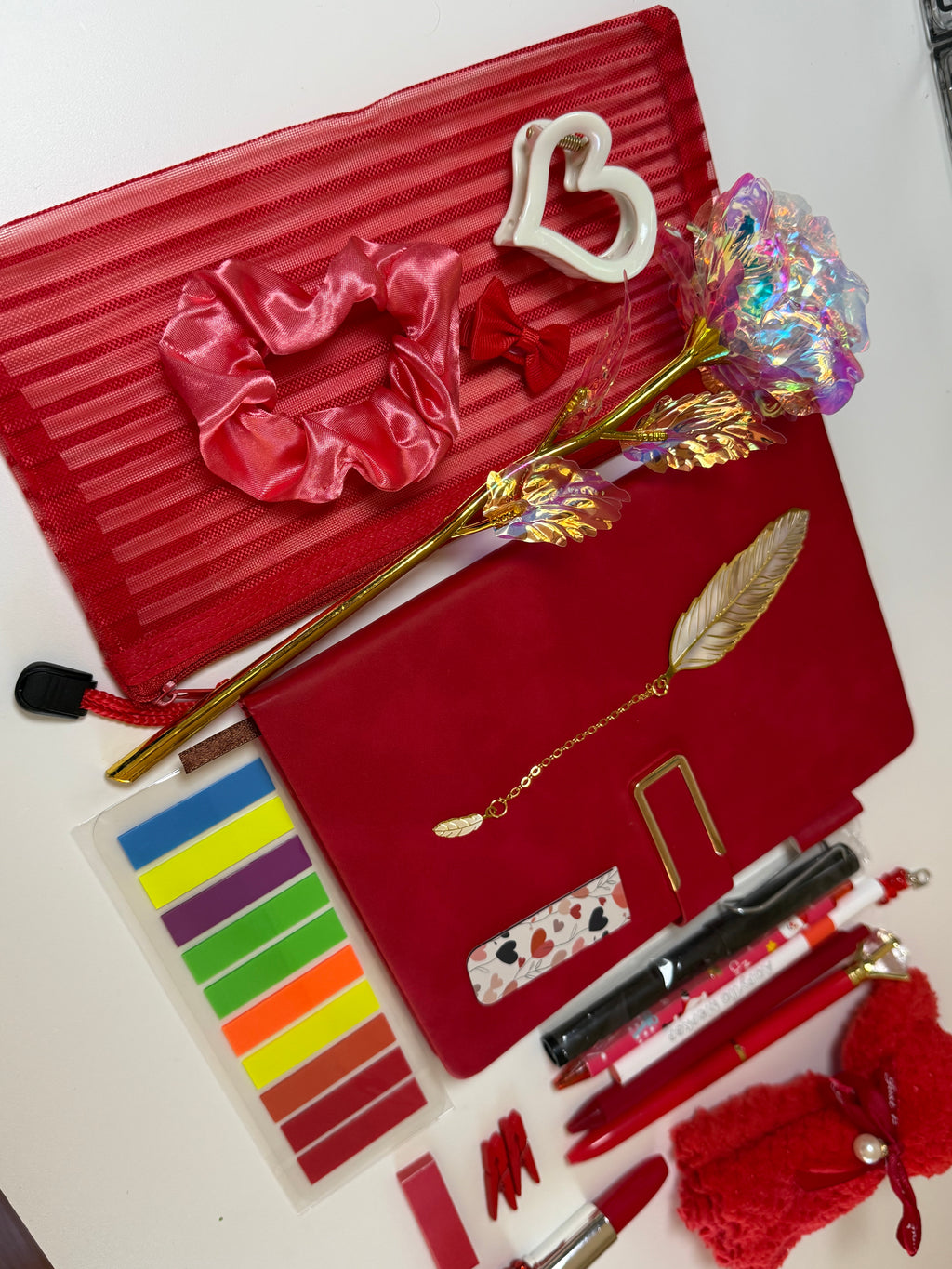 Premium bookish bundle “Red elegant set”