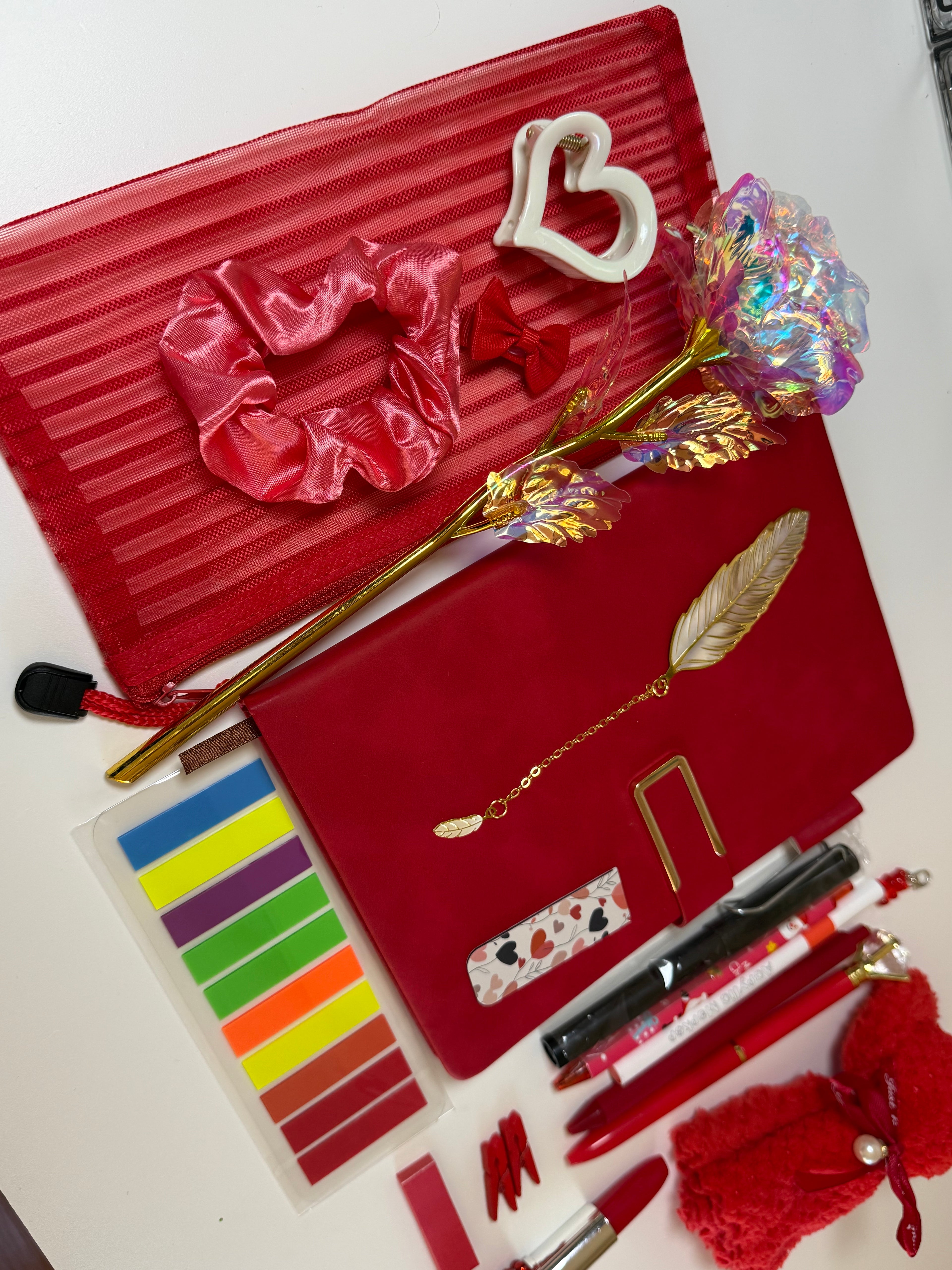 Premium bookish bundle “Red elegant set”