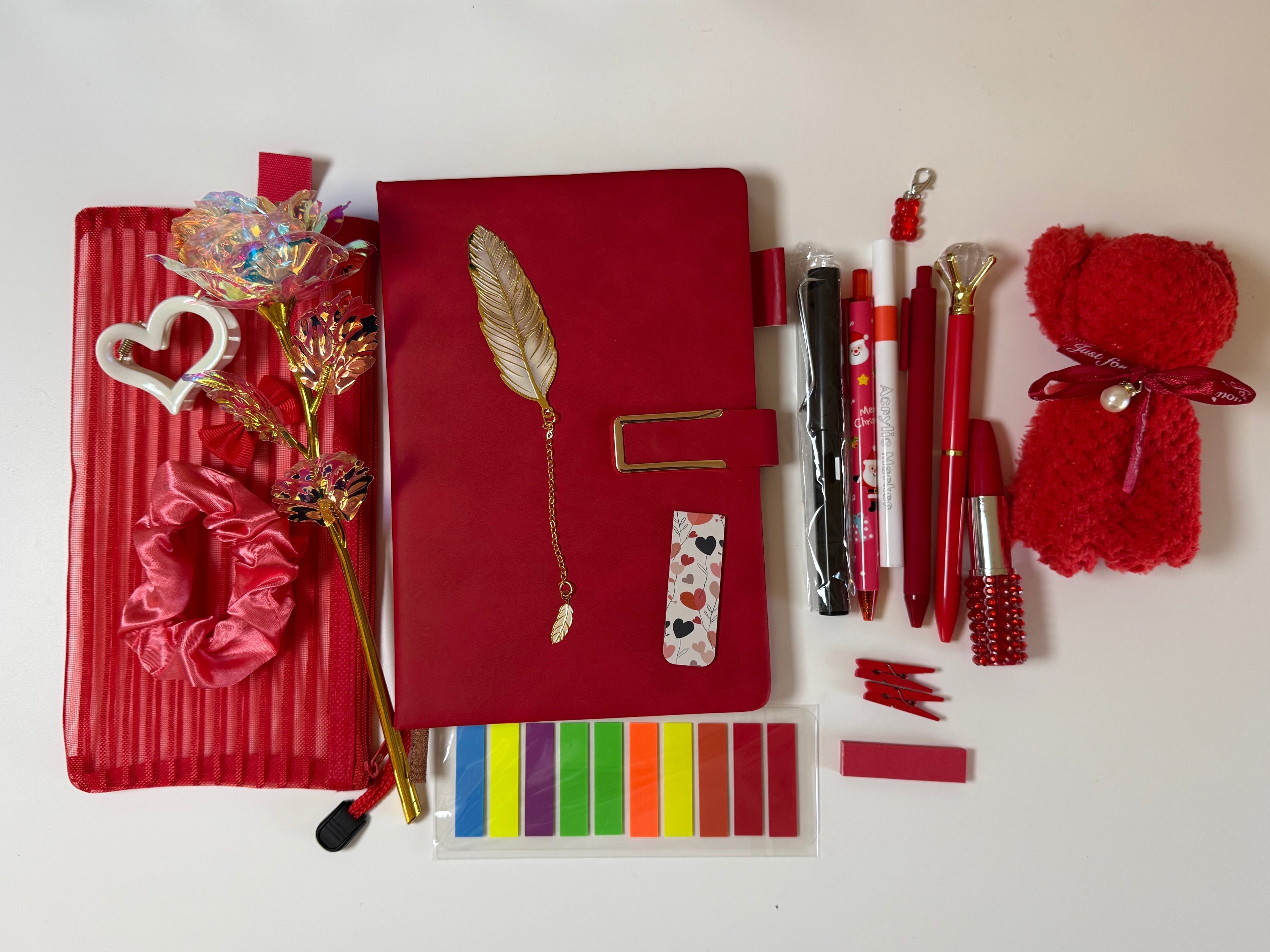 Premium bookish bundle “Red elegant set”