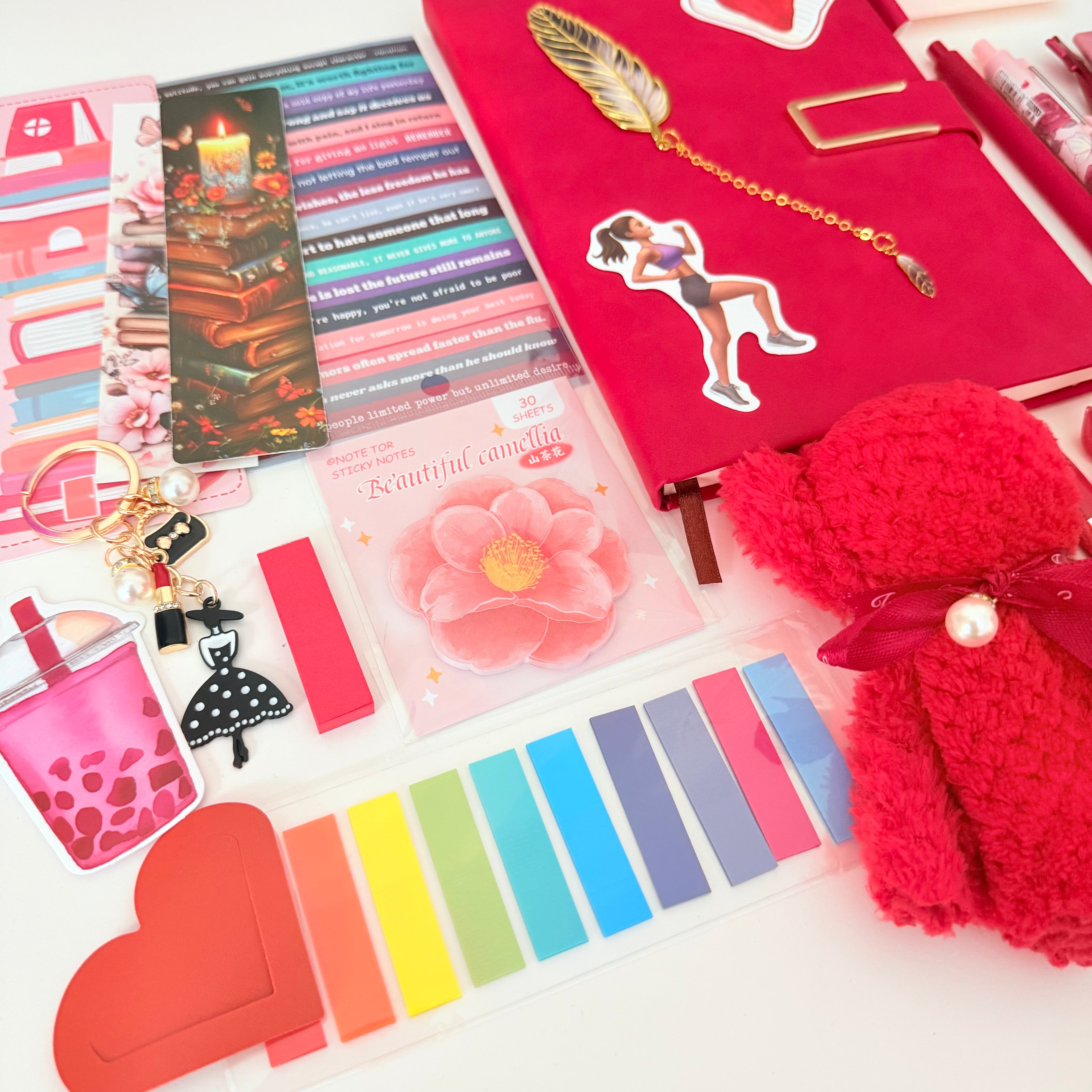 Premium bookish bundle “Red elegant set”