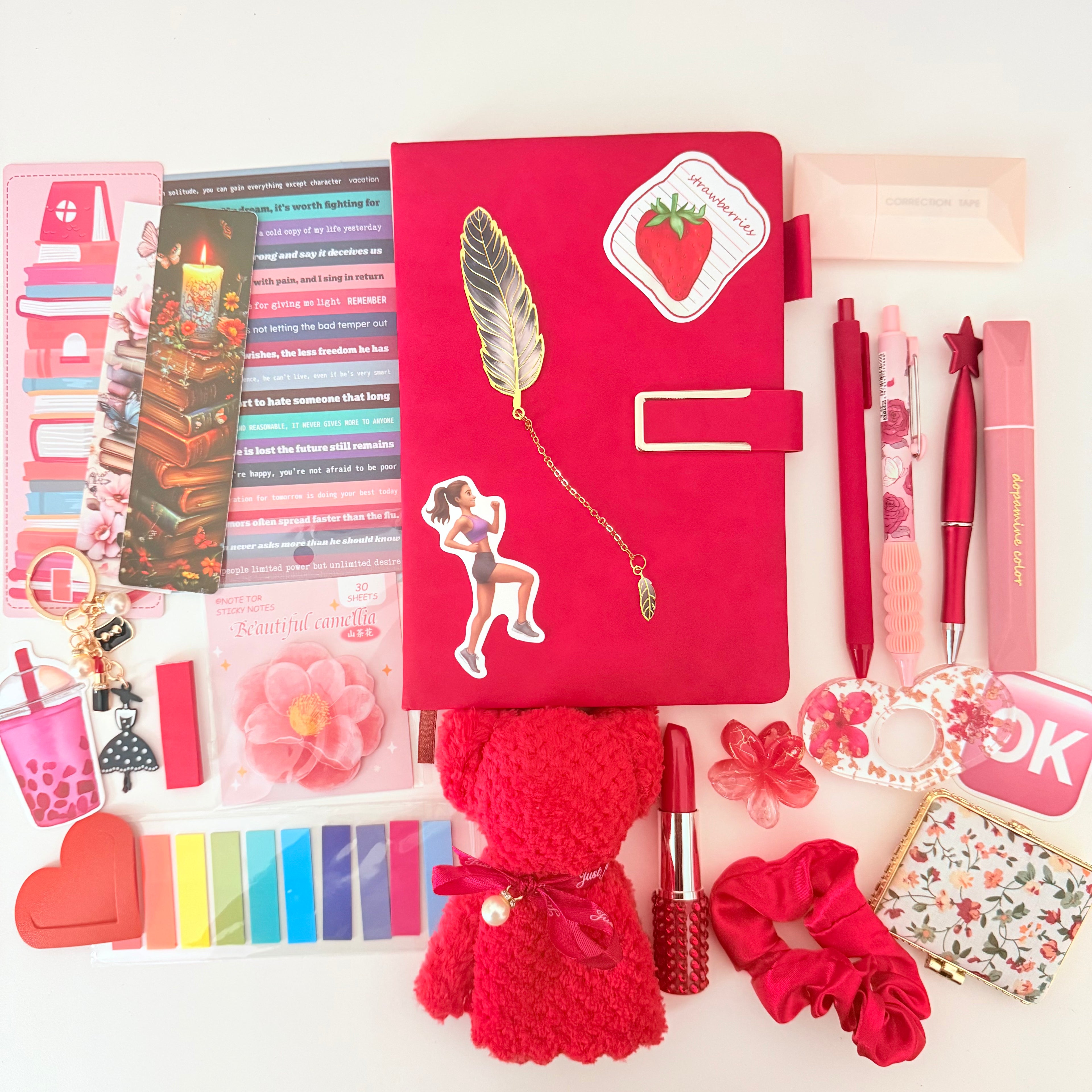Premium bookish bundle “Red elegant set”